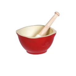 Mortier/Pilon Céramique 14cm Emile HENRY Rouge Grand Cru