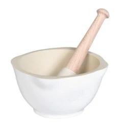 Mortier/Pilon Céramique 14cm Natural Chic Emile HENRY Blanc Farine SC