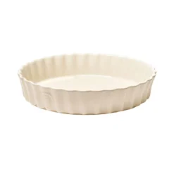 Moule à Tarte Tourtière Haute Emile HENRY Blanc Argile D28 Cm