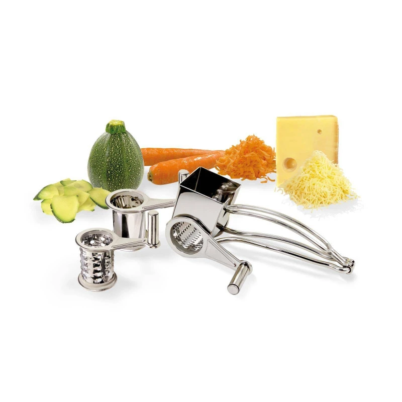 Moulin Râpe à Fromage Inox 3 Tambours La Bonne Graine 1 Moulin Râpe à Fromage Inox 3 Tambours La Bonne Graine