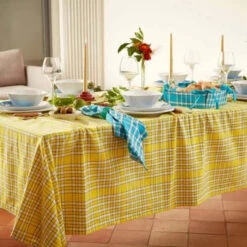 NAPPE BISTROT Citron S 140X240 Cm LA CARAFE SC -Peugeot Boutique nappe bistrot citron s 140x240 cm la carafe sc p 5