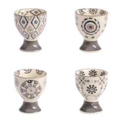 NELSON Coffret De 4 Coquetiers En Grès TABLE PASSION -Peugeot Boutique nelson coffret de 4 coquetiers en gres table passion 3