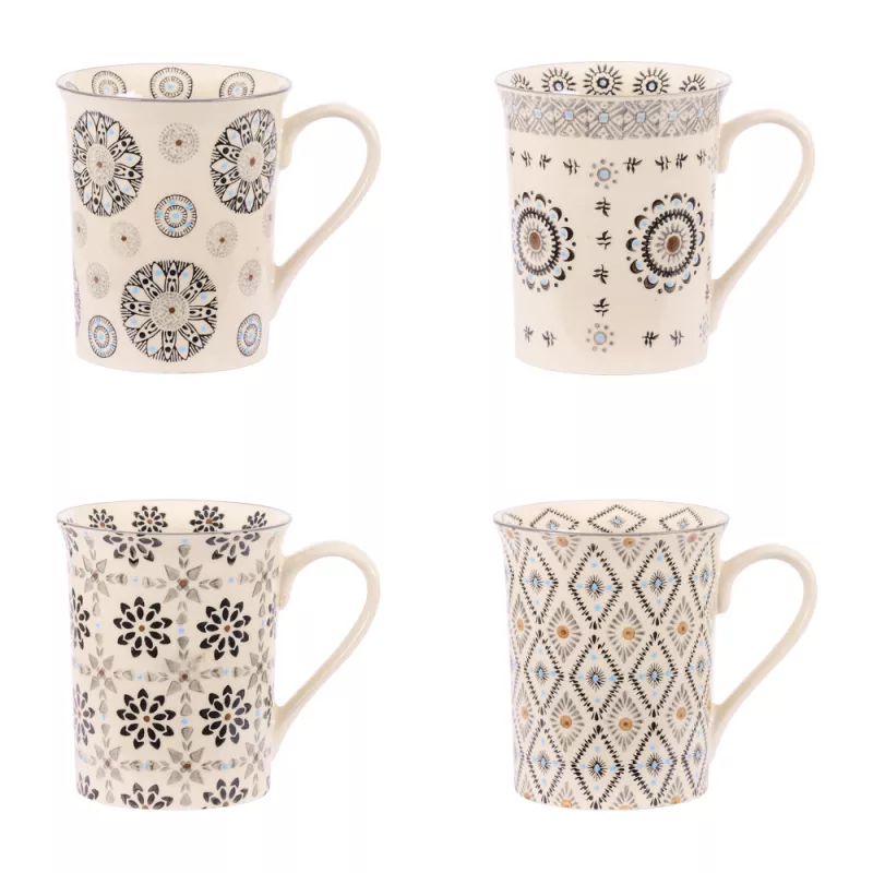 NELSON Coffret Mugs Grès TABLE PASSION 30cl - Les 4 1 NELSON Coffret Mugs Grès TABLE PASSION 30cl - Les 4