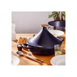 NORI Tajine En Fonte Emaillée BEKA Ronde Noir D28 -Peugeot Boutique nori tajine en fonte emaillee beka ronde noir d28 9
