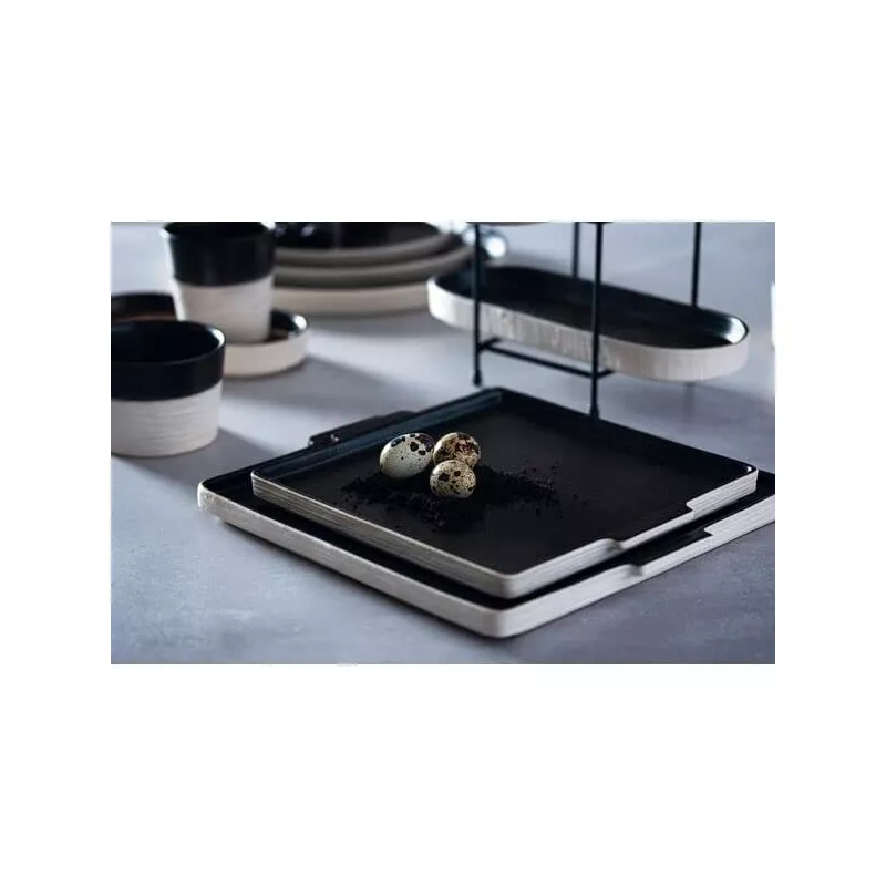 NOTOS Plat Carré En Grès 22 Cm Noire COSTA NOVA 6 NOTOS Plat Carré En Grès 22 Cm Noire COSTA NOVA – Image 6