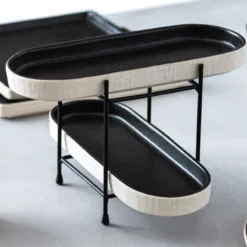 NOTOS Plat Ovale En Grès 37 Cm Noire COSTA NOVA -Peugeot Boutique notos plat ovale en gres 37 cm noire costa nova nvs 2