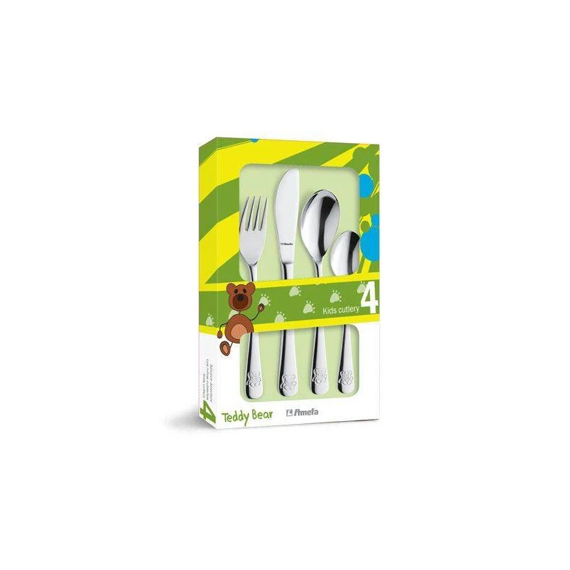 OURSON Set De 4 Couverts Enfant En Inox Amefa 5 OURSON Set De 4 Couverts Enfant En Inox Amefa – Image 5