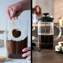 Pack Cafetière à Piston 5 Tasses LEONARDO Et Pot De Conservation PEBBLY