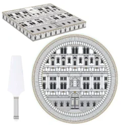 EASY LIFE PALAZZO Coffret Plat à Tarte D32 Cm En Porcelaine