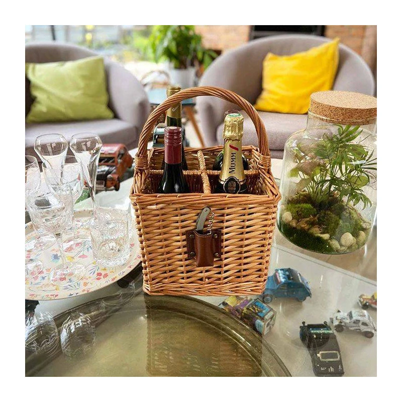 Panier Porte Bouteilles En Osier Les Jardins De La Comtesse 4 Casiers 7 Panier Porte Bouteilles En Osier Les Jardins De La Comtesse 4 Casiers – Image 7
