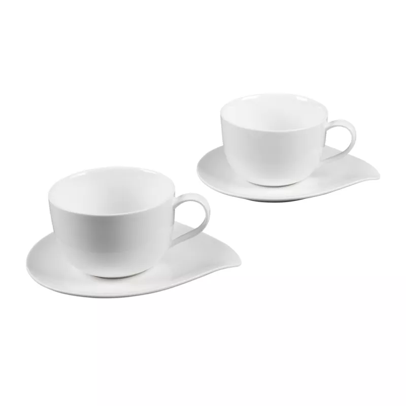 PETALE Déjeuner 55 Cl Avec Sous-tasse En Porcelaine Blanche - Les 2 TABLE PASSION 1 PETALE Déjeuner 55 Cl Avec Sous-tasse En Porcelaine Blanche - Les 2 TABLE PASSION
