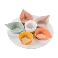 PETALE Set Apéritif 6 Coupelles Sur Plateau Tournant SC 6 PETALE Set Apéritif 6 Coupelles Sur Plateau Tournant SC -Peugeot Boutique petale set aperitif 6 coupelles sur plateau tournant 2