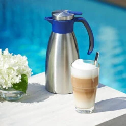 Pichet Isotherme Inox SOFT GRIP Emsa 1L Framboise -Peugeot Boutique pichet isotherme inox soft grip emsa 1l framboise 5