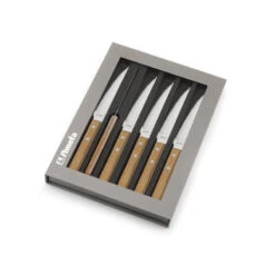 PIZZA Bois Coffret De 6 Couteaux à Steak Et Pizza Manche BOIS Pakka AMEFA