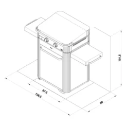 Plancha Gaz + Chariot + Capot Combo ENOSIGN 65 Inox -Peugeot Boutique plancha gaz chariot capot combo enosign 65 inox 2