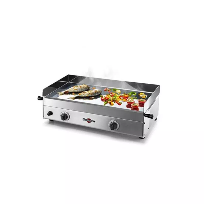 Plancha Gaz Inox 2 X 2000 W - DESIGN KRAMPOUZ 1 Plancha Gaz Inox 2 X 2000 W - DESIGN KRAMPOUZ