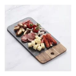 Planche Tapas Plateau De Service Bambou & Granit Point Virgule 35 X 18