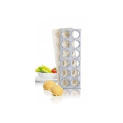 Plaque à Raviolis Et Poussoir 12 Ronds Fleurs
