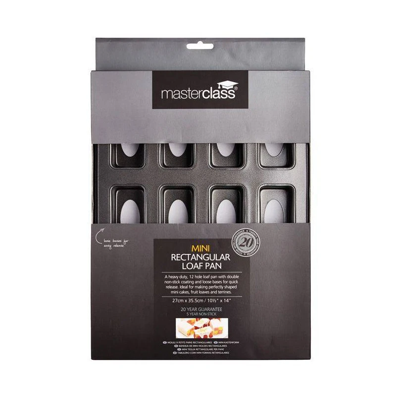 Kitchen Craft Plaque De 12 Moules Rectangulaires Individuels Pain Cake Gâteau MASTERCLASS 3 Kitchen Craft Plaque De 12 Moules Rectangulaires Individuels Pain Cake Gâteau MASTERCLASS – Image 3