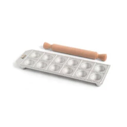 Plaque Pour Raviolis Ronds X 12 + Rouleau MARCATO Argent