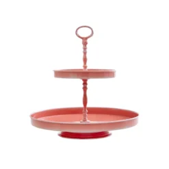 Plat à étagère En Métal Paint H 37 Cm D 36 Cm RICE Corail