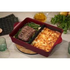 Plat à Four Ultime En Céramique Petit Ovale Emile HENRY Rouge Grand Cru