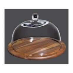 Plateau Acacia D30 + Cloche Verre D 27 Fromage Gâteau ZASSENHAUS -Peugeot Boutique plateau acacia d30 cloche verre d 27 fromage gateau zassenhaus 4