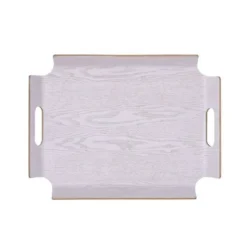 Plateau De Service Rectangle NO ANGLE Bois 44 X 34 Blanc