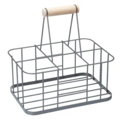 Kitchen Craft Porte Bouteilles En Fer Gris Living Nostalgia - Pour 6 Bouteilles