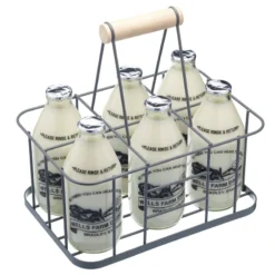 Kitchen Craft Porte Bouteilles En Fer Gris Living Nostalgia - Pour 6 Bouteilles -Peugeot Boutique porte bouteilles en fer gris living nostalgia pour 6 bouteilles 3