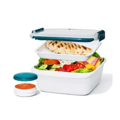 PREP&GO Boite Alimentaire Lunch Box 2 Compartiments à étage OXO 1.5 L