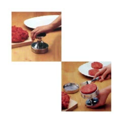 Presse Hamburgers Avec Poussoir Fonte Aluminium