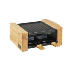 Raclette/Gril 650w Noire Bois KITCHEN CHEF 4 Personnes