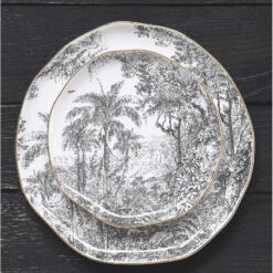 EASY LIFE RAIN FOREST Assiette Plate En Porcelaine 26 Cm SC -Peugeot Boutique rain forest assiette plate en porcelaine 26 cm 4