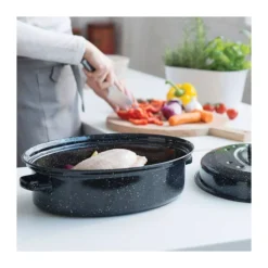 ROASTY´COOK DAUBIERE Rôtissoire Ovale Acier Emaillé BEKA NOIR D42 -Peugeot Boutique roastycook daubiere rotissoire ovale acier emaille beka noir d42 5