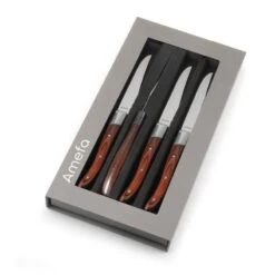 ROYAL STEAK Bois Coffret De 4 Couteaux Amefa -Peugeot Boutique royal steak bois coffret de 4 couteaux amefa 12