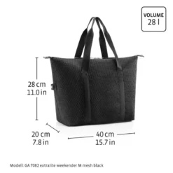 Sac Weekender Extralite REISENTHEL En Mesh Noir -Peugeot Boutique sac weekender extralite reisenthel en mesh noir 10