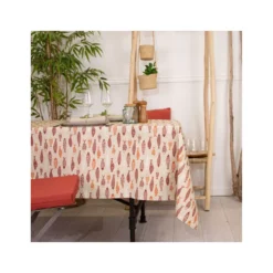 SARDINES Nappe 70% Coton 30% Polyester Enduite 150X150 Brique SUD ETOFFE -Peugeot Boutique sardines nappe 70 coton 30 polyester enduite 150x150 brique sud etoffe 5