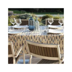 SARDINES Nappe 70% Coton 30% Polyester Enduite 200X150 Marine SUD ETOFFE -Peugeot Boutique sardines nappe 70 coton 30 polyester enduite 200x150 marine sud etoffe 5