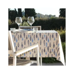 SARDINES Nappe 70% Coton 30% Polyester Enduite 250X150 Marine SUD ETOFFE -Peugeot Boutique sardines nappe 70 coton 30 polyester enduite 250x150 marine sud etoffe 6