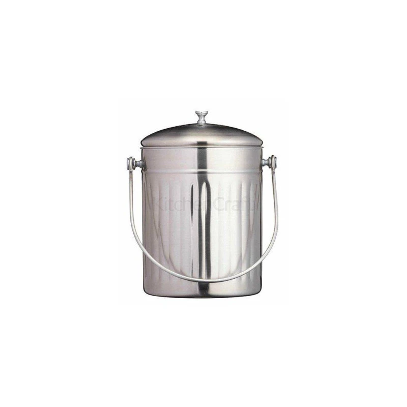 Kitchen Craft Seau Poubelle à Compost 5L Inox 1 Kitchen Craft Seau Poubelle à Compost 5L Inox