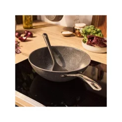 SALINA Wok Revêtement Céramique Céraforce Titanium D30 Cm BALLARINI -Peugeot Boutique set de poeles 3pcs revetement ceramique d24 et d28 avec poignee amovible ballarini p 9