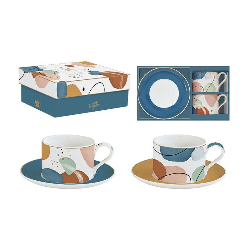 EASY LIFE SHAPES Coffret Duo Paire Tasse à Déjeuner Porcelaine 1 EASY LIFE SHAPES Coffret Duo Paire Tasse à Déjeuner Porcelaine