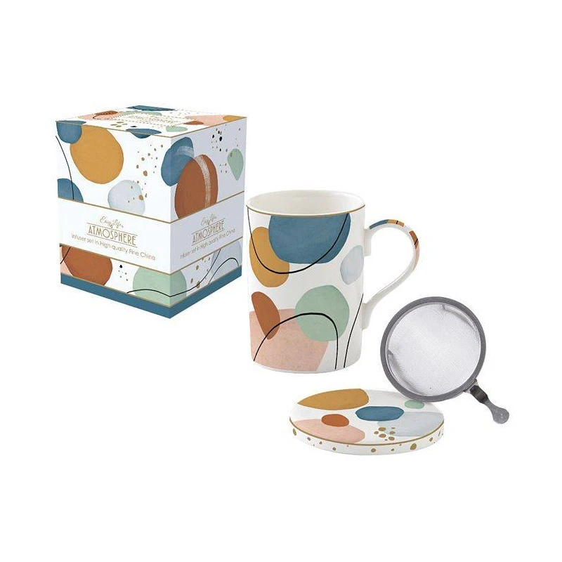 EASY LIFE SHAPES Coffret Mug Tisanière Porcelaine 1 EASY LIFE SHAPES Coffret Mug Tisanière Porcelaine