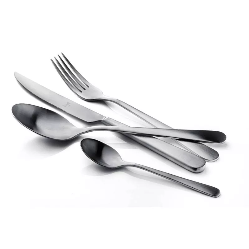 STOCCOLMA Ménagère 24 Pcs Inox Brossé ICE Mepra 2 STOCCOLMA Ménagère 24 Pcs Inox Brossé ICE Mepra – Image 2