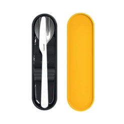 STORE&GO 3 Couverts De Voyage Avec Boite Jaune GUZZINI SC -Peugeot Boutique storego 3 couverts de voyage avec boite jaune guzzini 6