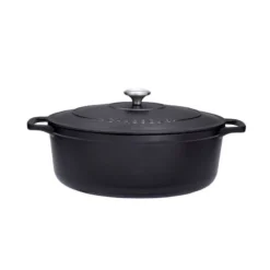 SUBLIME Cocotte Ovale Fonte émaillée Chasseur NOIR Diamètre 17 Cm