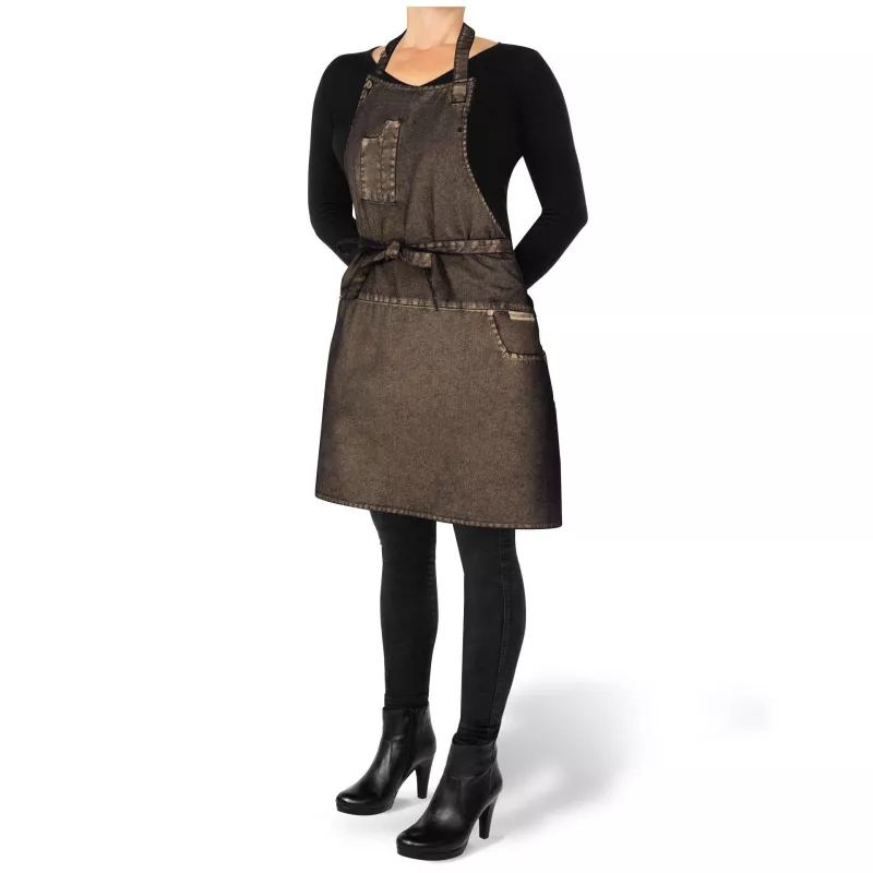 Tablier 5 Poches En Jeans DUTCHDELUXES Noir Doré Slim 2 Tablier 5 Poches En Jeans DUTCHDELUXES Noir Doré Slim – Image 2