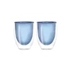 Tasse à Café Thé En Verre Double Paroi 22 Cl WD Lifestyle Bleu - Les 2