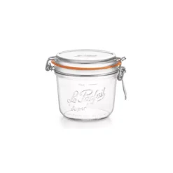 TERRINE Bocal En Verre Avec Couvercle Et Caoutchouc 500gr - Les 6